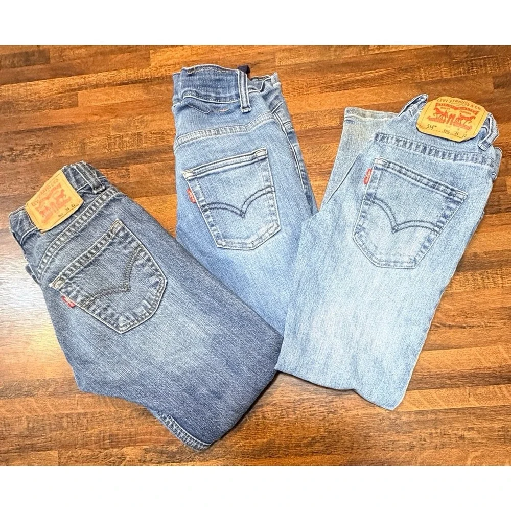 Levi's Boys Jeans bundle Size 8 regular 24/22.  514, 511, 505.